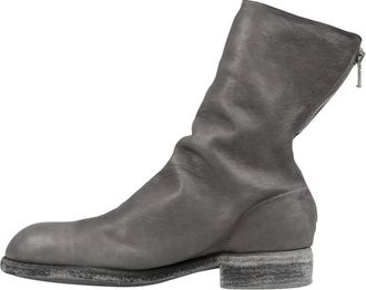 Guidi Schoenen, Heren, Grijs, 42 EU, Leer, Back Zip Leren Laarzen