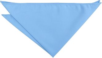 DQT Plain Twill Wedding Pocket Square Handkerchief - Cornflower Blue
