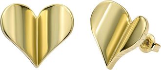 Ted Baker Helena Flutter Heart Stud Earrings in Metallic Gold at Nordstrom