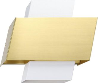 Eglo Eglo Timparossa 1 Light Wall Light With White & Brushed Brass Finish
