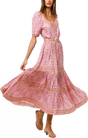 Beachgold Isla Maxi Dresss In Pink Multi