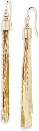 Nordstrom Rack Snake Chain Tassel Earrings in Gold at Nordstrom Rack