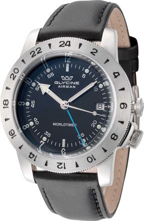 Glycine Airman Worldtimer GMT Mens Watch