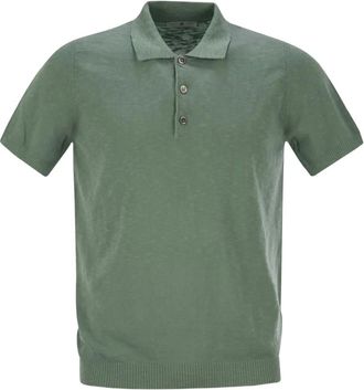 Pantaloni Torino Polo a maniche corte con bottoni - Verde