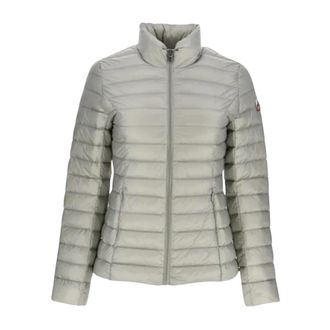 Jott Lichte Aansluitende Donsjas - Groen - Dames - Winterjassen - Beige - XS - Leer - Jassen