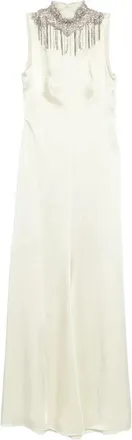 Alexander McQueen Embellished Collar Sleeveless Gown - female - Alexander McQueen - Gowns - White - M - Dresses