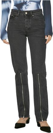 Eytys Zip Jeans met manchetten - Dames - Regular Fit Jeans - Zwart - W26 - Katoen - Jeans