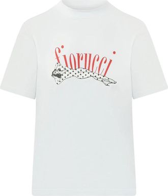 Fiorucci Polka Dot Pin Up Tee - Dames - T-shirts - Wit - S - Denim - Tops