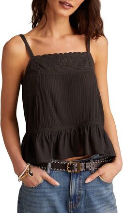 Lucky Brand Embroidered Camisole in Raven at Nordstrom, Size Large