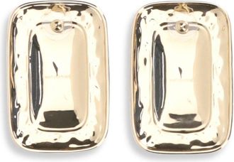 Self Portrait Womens Mottled Gold Earrings Brass