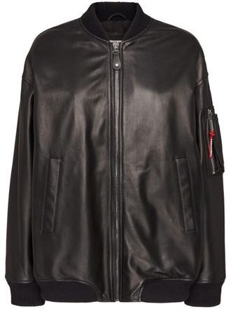 Dsquared2 Leather Oversize Bomber