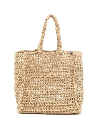 NANNACAY Kaethe woven tote - Neutrals