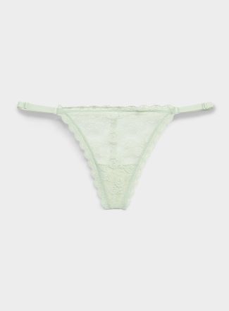 Miiyu Womens Romantic lace T-thong Recycled nylon