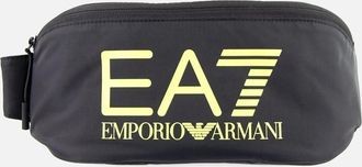 Emporio Armani Mens EA7 Logo Belt Bag Black/Yellow - Multi/Black - Size: OS