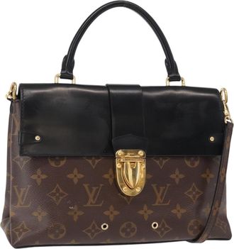 Louis Vuitton One Handle Flap Bag Monogram Canvas And Leather Brown Canvas Handbag (Pre-Owned)