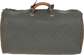 Louis Vuitton Silver Leather Travel Bag (Pre-Owned)