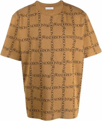 J.W.Anderson Logo Oversize T-shirt - Heren - T-shirts - Bruin - S - Katoen - Tops