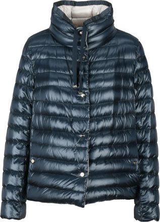 Herno Omkeerbare Lichtgewicht Donsjas - Dames - Gewatteerde jassen - Blauw - M - Jassen