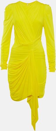 Isabel Marant Yellow Jersey Ruched Mini Dress