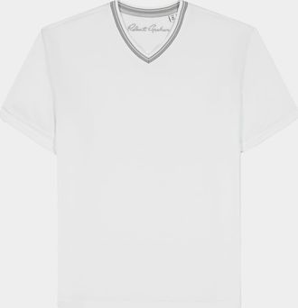 Robert Graham Mens Holton V-Neck Knit T-Shirt