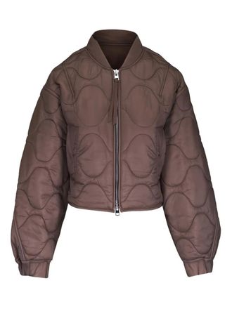 A Gold E Iona quilted bomber jacket - Brown