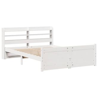 Berkfield Home Beautiful Bed Frame with Headboard without Mattress White 160x200 cm