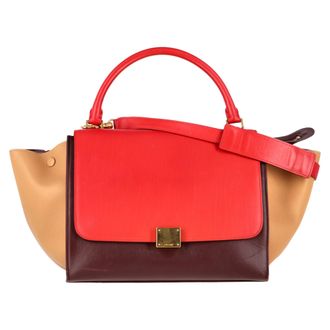 Celine Celine Medium Tri-Color Trapeze Bag in Multicolor Kalfsleer