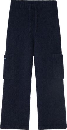 Alanui Finest ribbed trousers - men - Cashmere/Silk - M - Blue