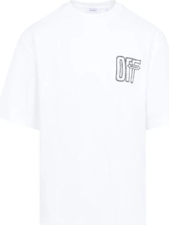 Off-white Motion Arrow Skate S/S Tee - Heren - T-shirts - Wit - L - Katoen - Tops
