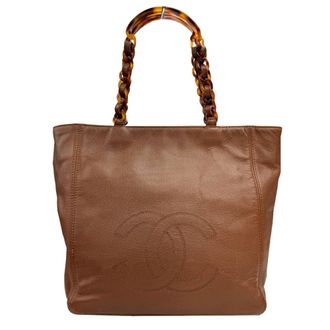 Chanel Brown Grained Calfskin Tote Bag (Pre-Owned)