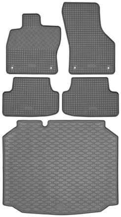 OEM Juego De Alfombrillas De Goma Para Coche Y Maletero Para Seat Le&oacute;n Iii Hatchback (11/2012-02/2020)