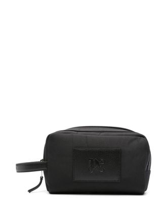 Palm Angels Trousse da bagno con applicazione - Nero