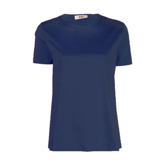 Herno T-Shirts, female, Blue, Size: M Cotton T-shirt