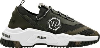 Philipp Plein Predator Sneakers - unisex - Sneakers - Groen - 41 EU - Polyester - Schoenen