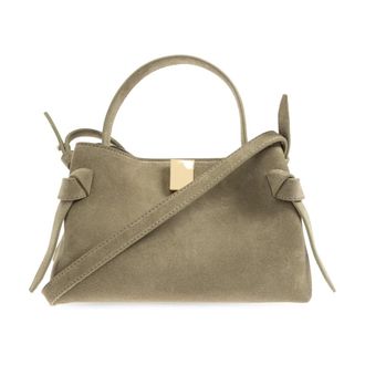 Yuzefi Tassen, Dames, Groen, ONE Size, Leer, Gyoza Mini Handtas