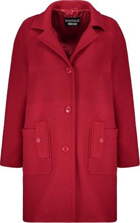 Moschino Wolmix jas - Dames - Mantel - Rood - S - Wol - Jassen
