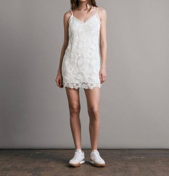 Rag & Bone Aleah Crochet Mini Dress In Ivory