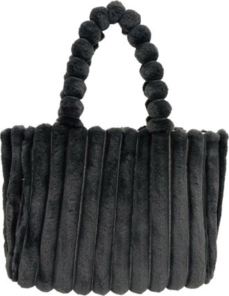 Generic Large Capacity Tote Bag Furry Shoulder Carryall for Women Stylish Spacious Daily Use (Grey, One Size)