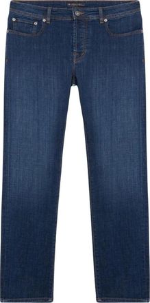 Brooks Brothers Blauwe Stretch Katoenen Denim Jeans - Heren - Regular Fit Jeans - Blauw - W31 - Katoen - Jeans