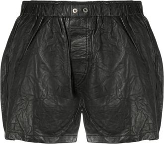 Zadig&Voltaire Pax Crinkled Leather Shorts - Dames - Bermuda - Zwart - 2XS - Leer - Korte Broeken