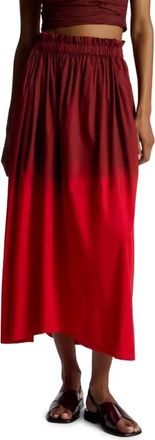 A.L.C. Gina Cotton Maxi Skirt In Red