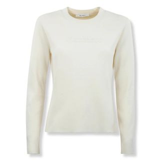 Max Mara Maglia Ticino - Dames - Longsleeves - Beige - S - Wol - Tops