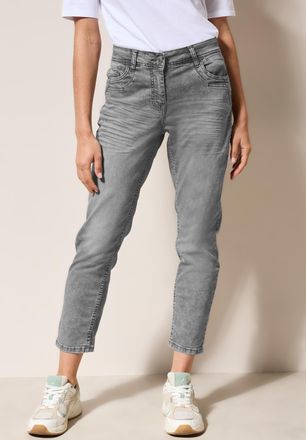 Cecil 5-Pocket-Jeans CECIL Style Scarlett, Damen, Gr. 30, L&auml;nge 26, grau (mid grau used wash), Denim/Jeans, Obermaterial: 78% Baumwolle, 20% Polyester, 2% E