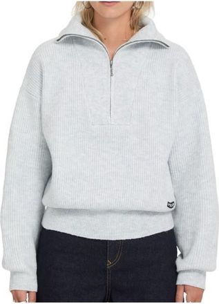 Volcom Voltrane Sweater Pullover f&uuml;r Damen | grau/wei&szlig;