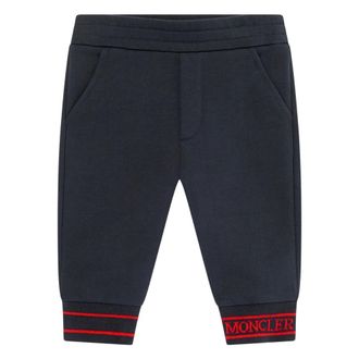 Moncler Logo Joggers - male - Moncler - Sweatpants - Blue - 3 Y - Kids