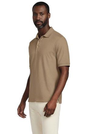 Lands End Short Sleeve Cotton Supima Polo Shirt in Toasted Rye Heather at Nordstrom, Size Xx-Large