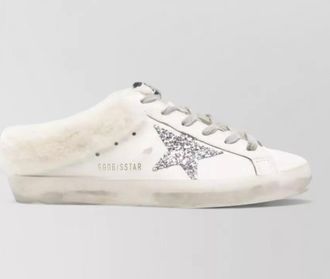 Golden Goose superstar sabot leather sneakers glitter star