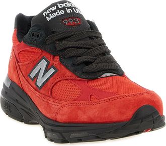 New Balance Mesh & Suede Sneaker - Red
