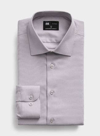 Le 31 Mens Solid wrinkle-free Dobby shirt Modern fit