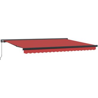 vidaXL Toldo Retr&aacute;ctil Rojo 4 X 3 M Lona Y Aluminio Vidaxl